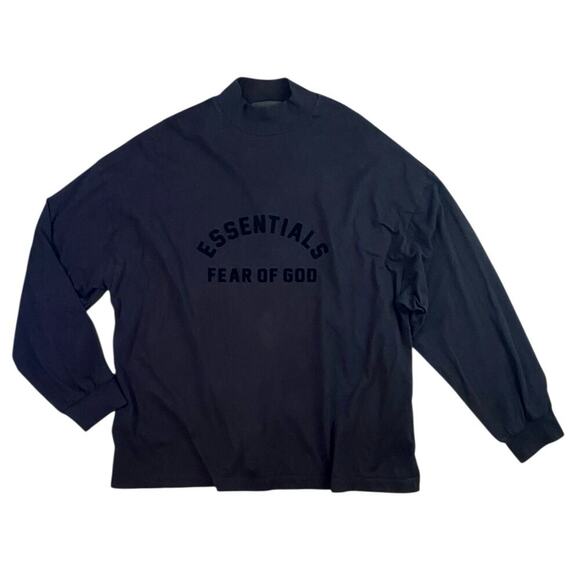 Essentials Fear Of God Mock Neck Oversized Long Sleeve T-shirt - L - Picture 1 of 5